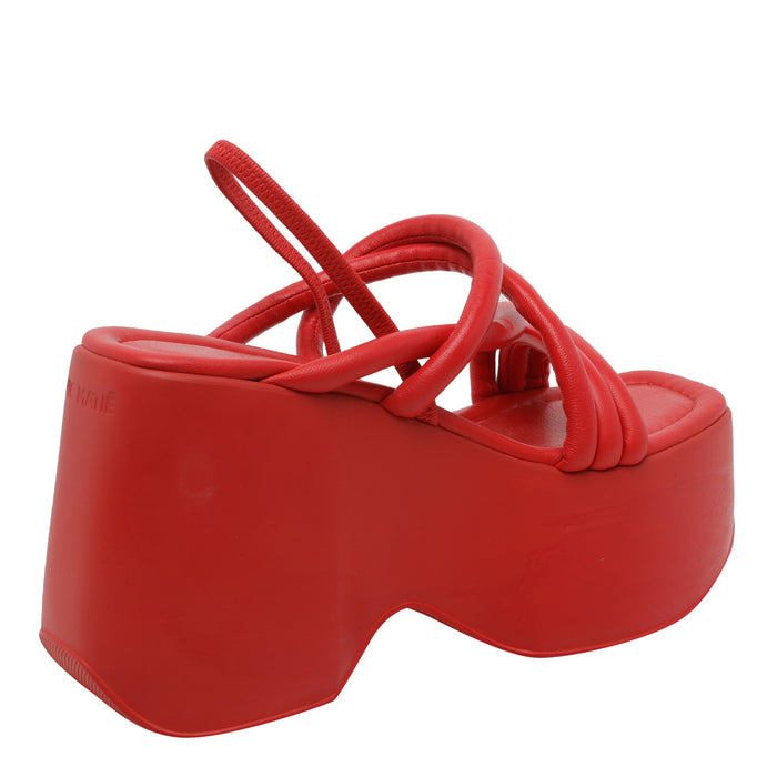 Vic Matie Sandals Red Calf Leather/rubber Sole