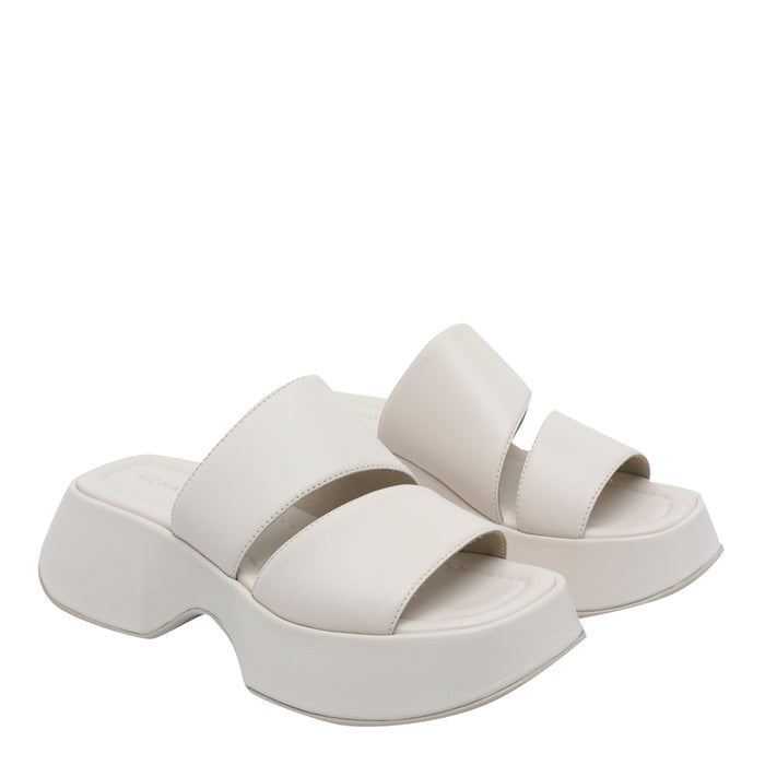 Vic Matie Sandals White Calf Leather/rubber Sole