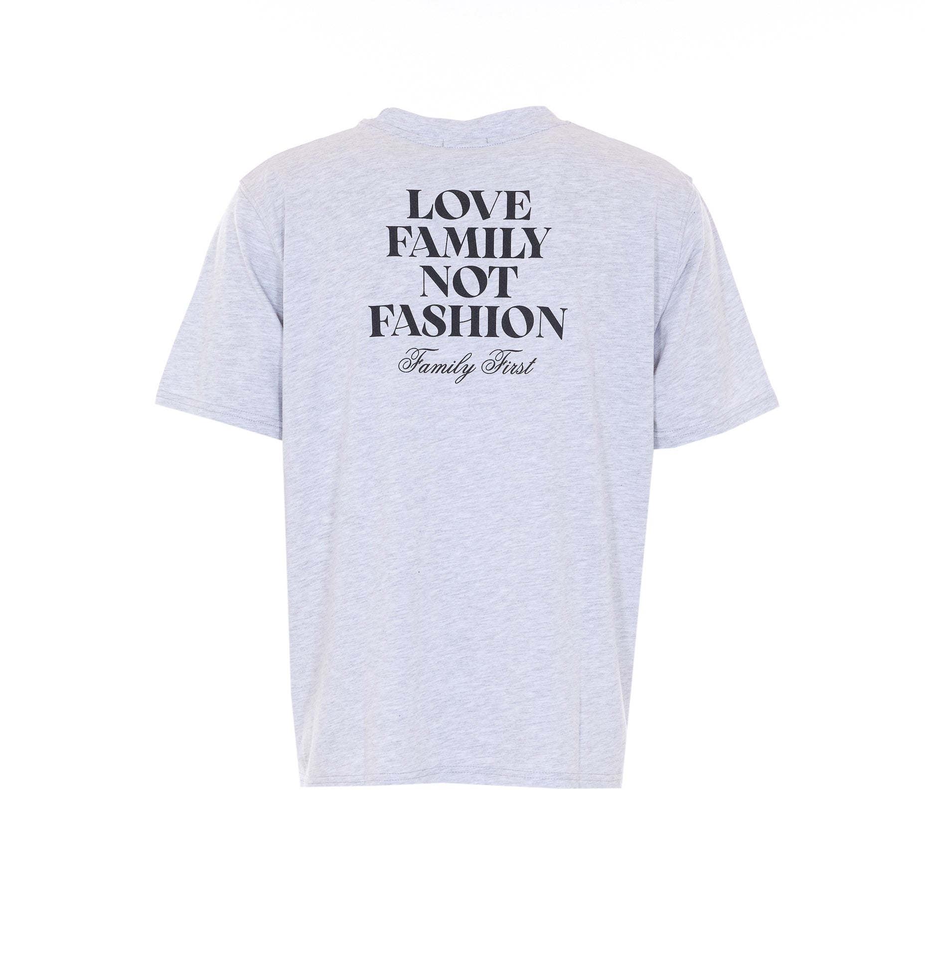 Family First T-shirts and Polos Grey Cotton