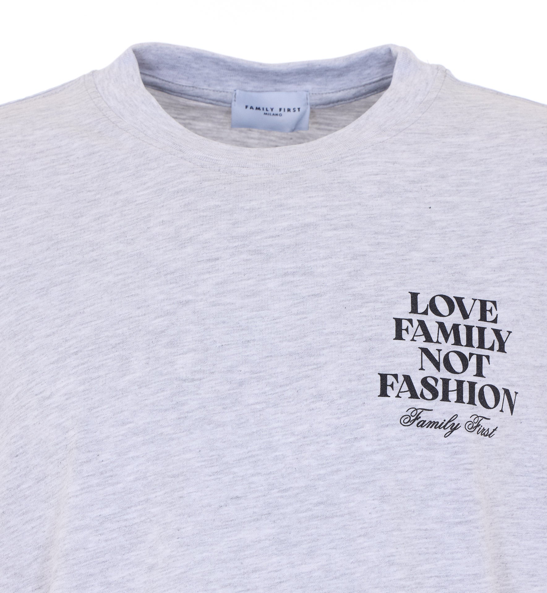Family First T-shirts and Polos Grey Cotton