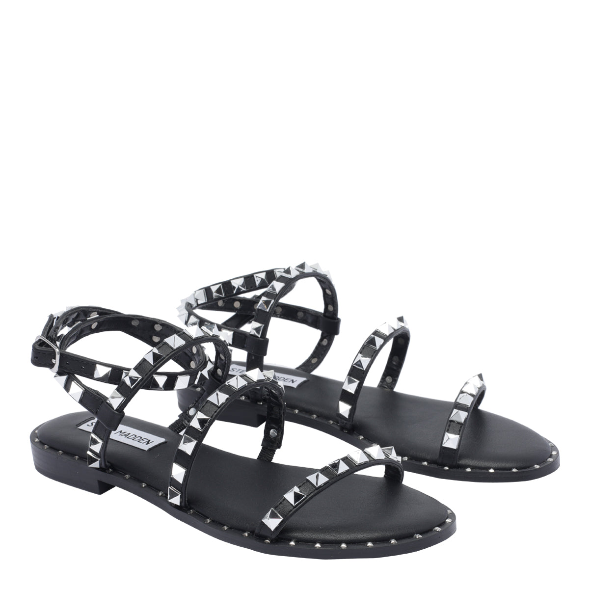 Steve Madden Sandals Black Synthetic Leather/rubber Sole