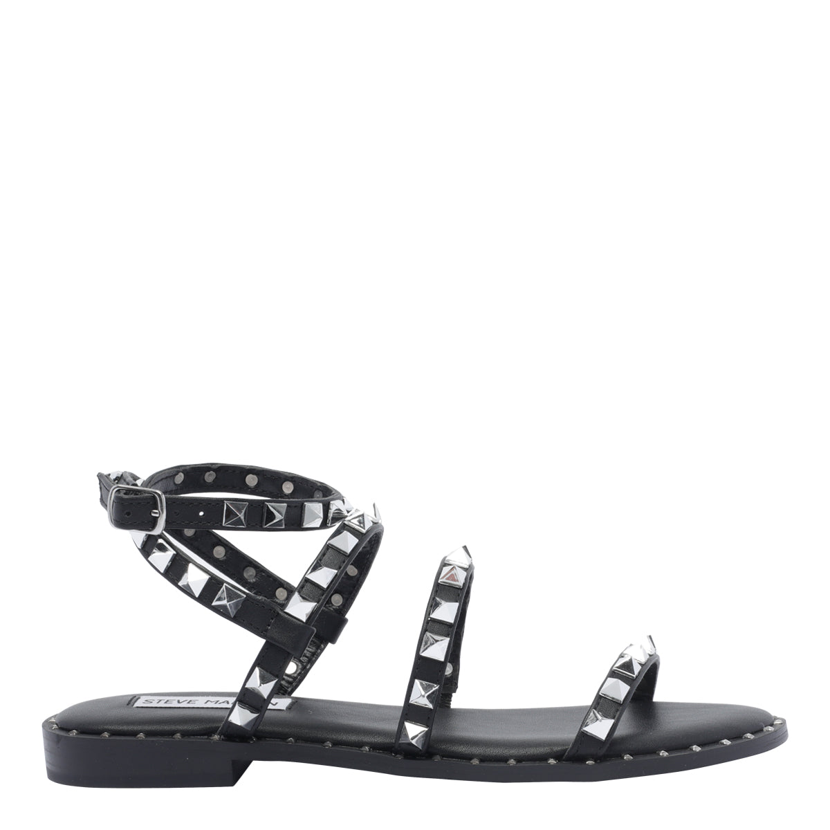 Steve Madden Sandals Black Synthetic Leather/rubber Sole