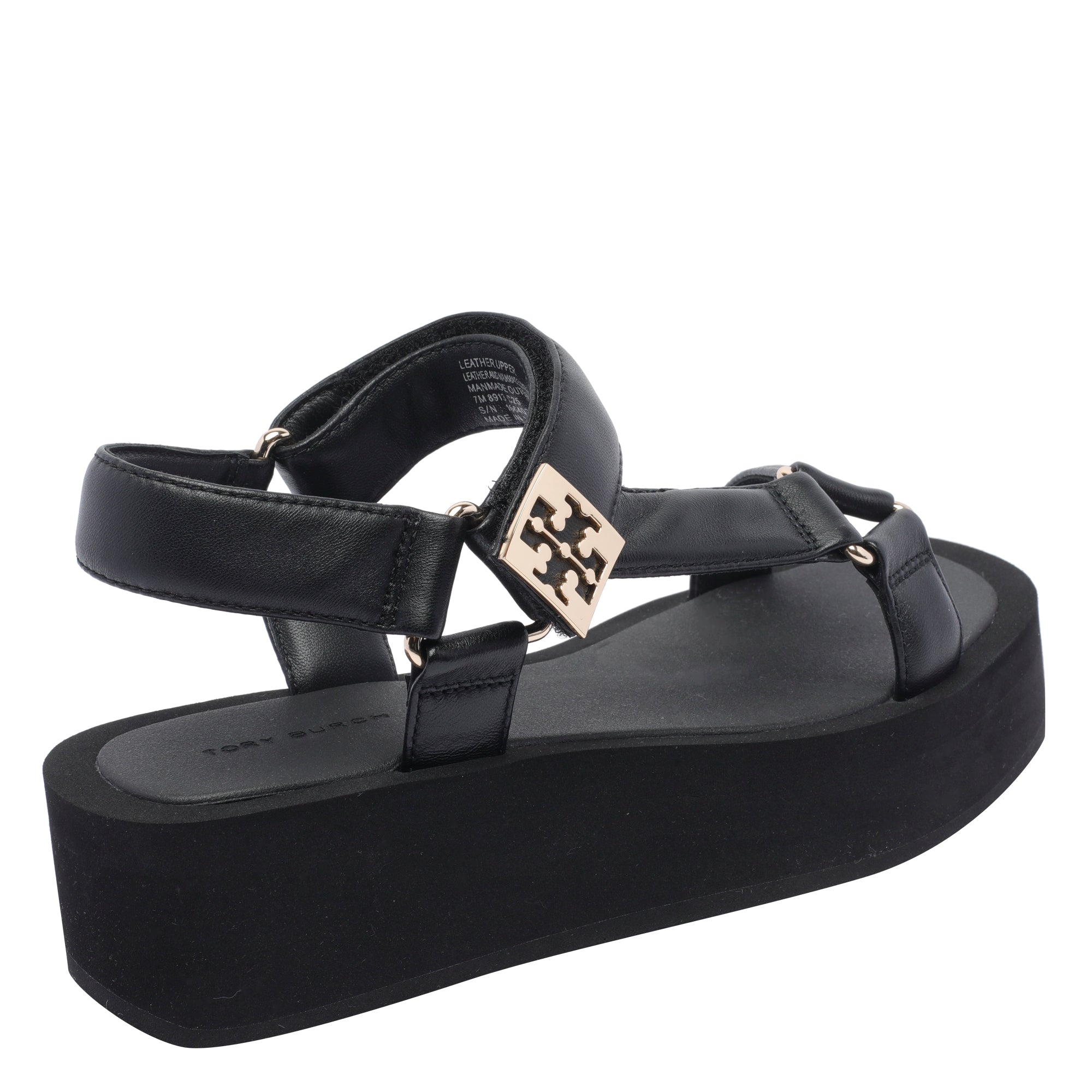 Tory Burch Sandals Black Leather / Rubber Sole