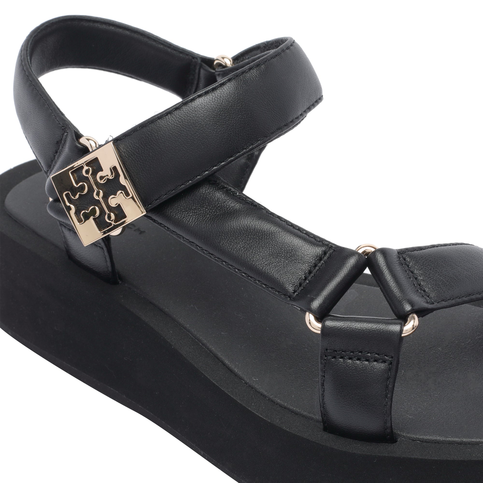 Tory Burch Sandals Black Leather / Rubber Sole