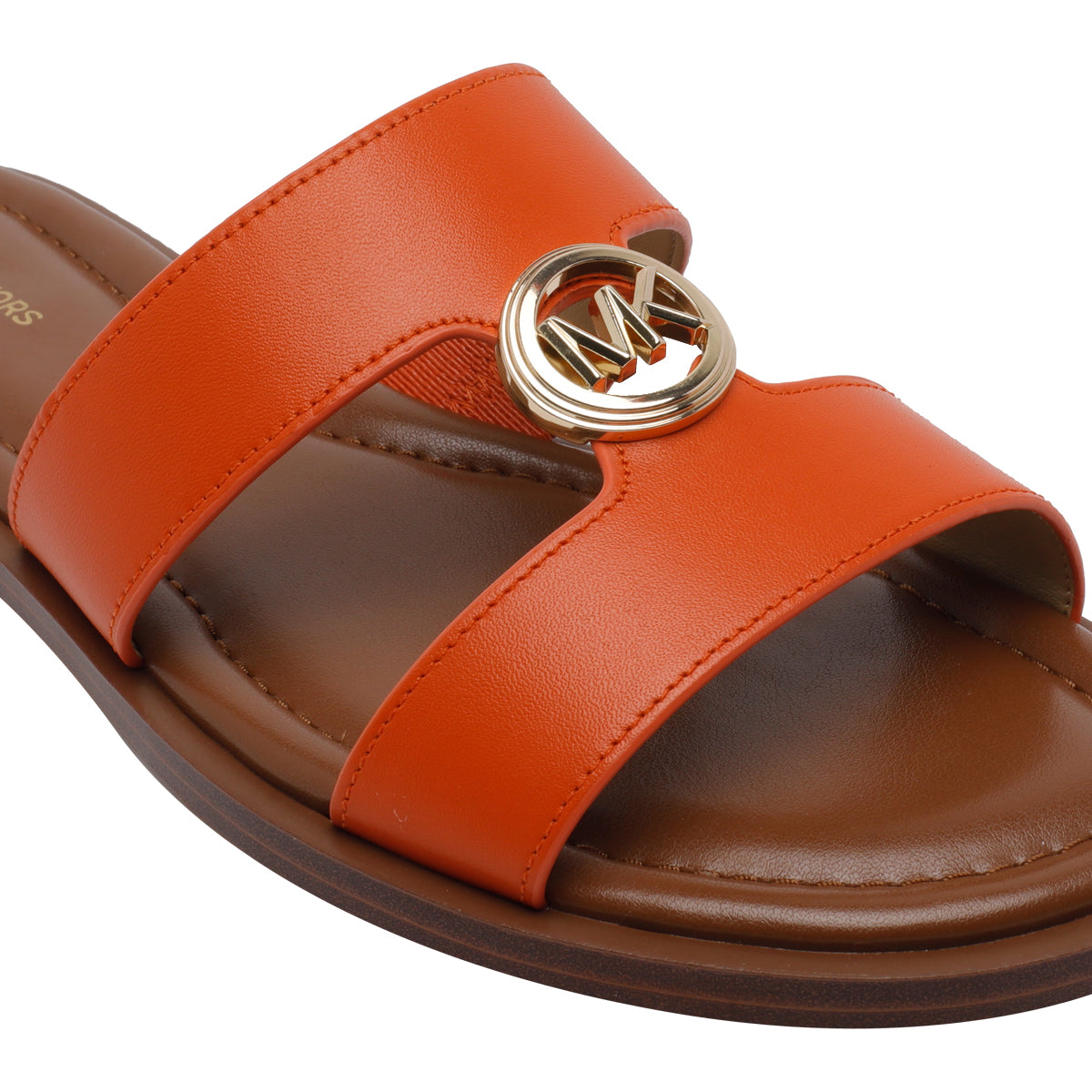 Michael Kors Sandals Orange Calf Leather/rubber Sole