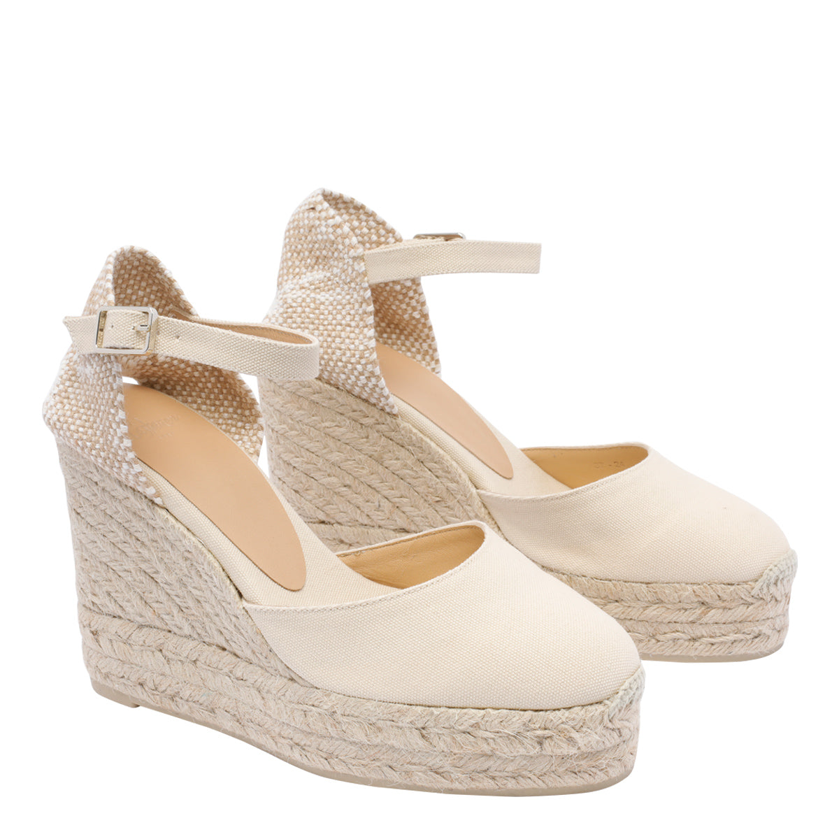 Castaner Sandals White Fabric/rubber Sole