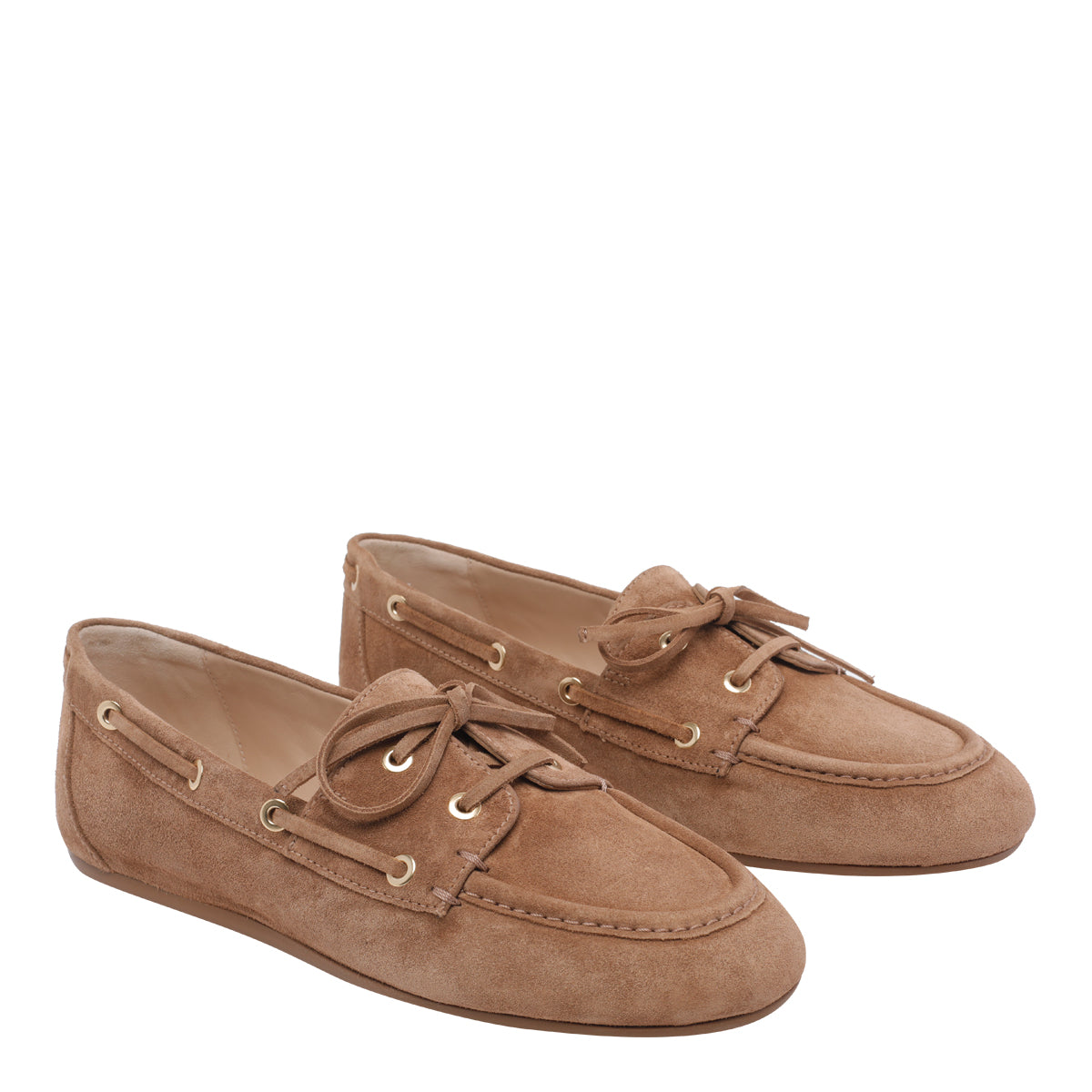 Stuart Weitzman Flat shoes Brown Suede Leather/rubber Sole