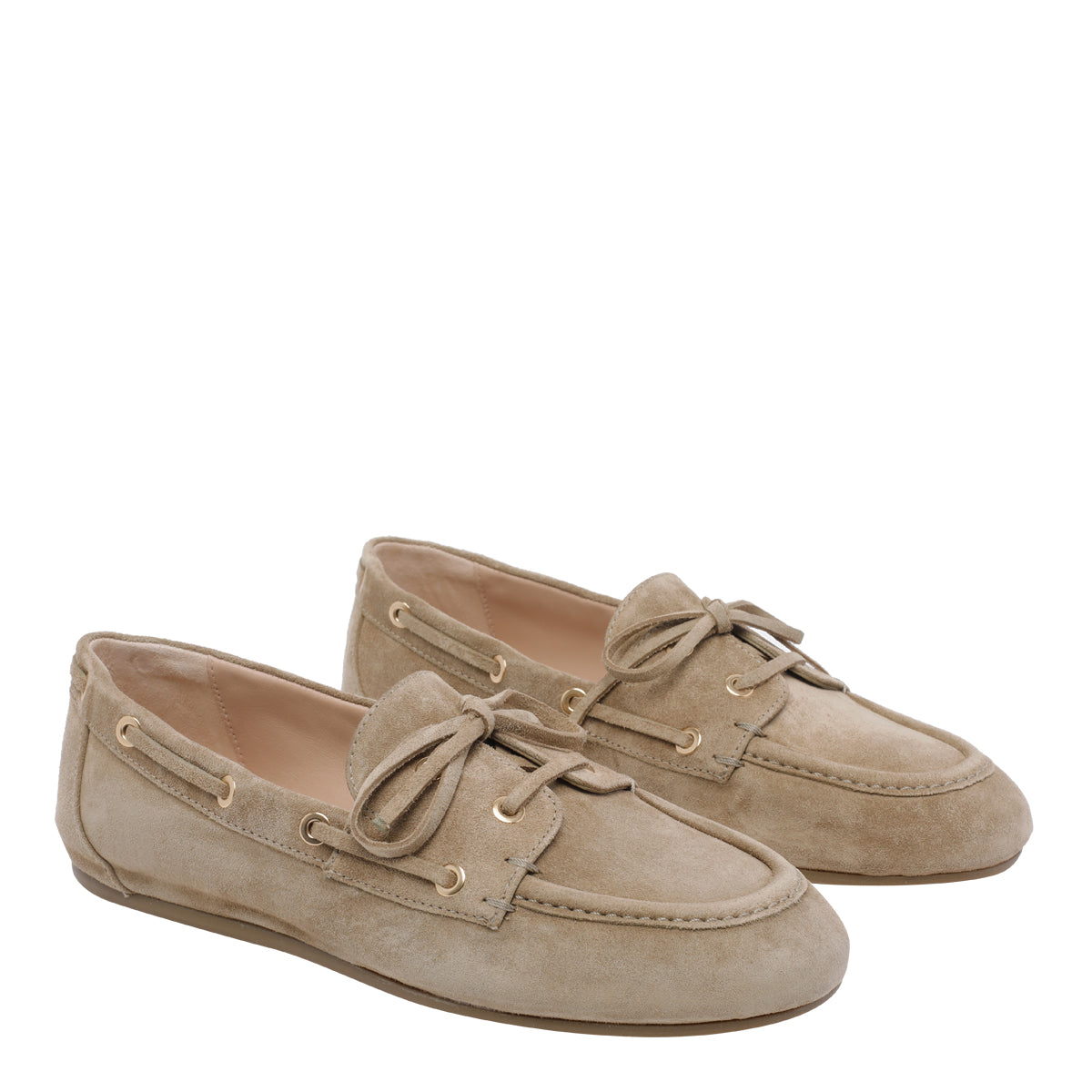 Stuart Weitzman Flat shoes Green Suede Leather/rubber Sole