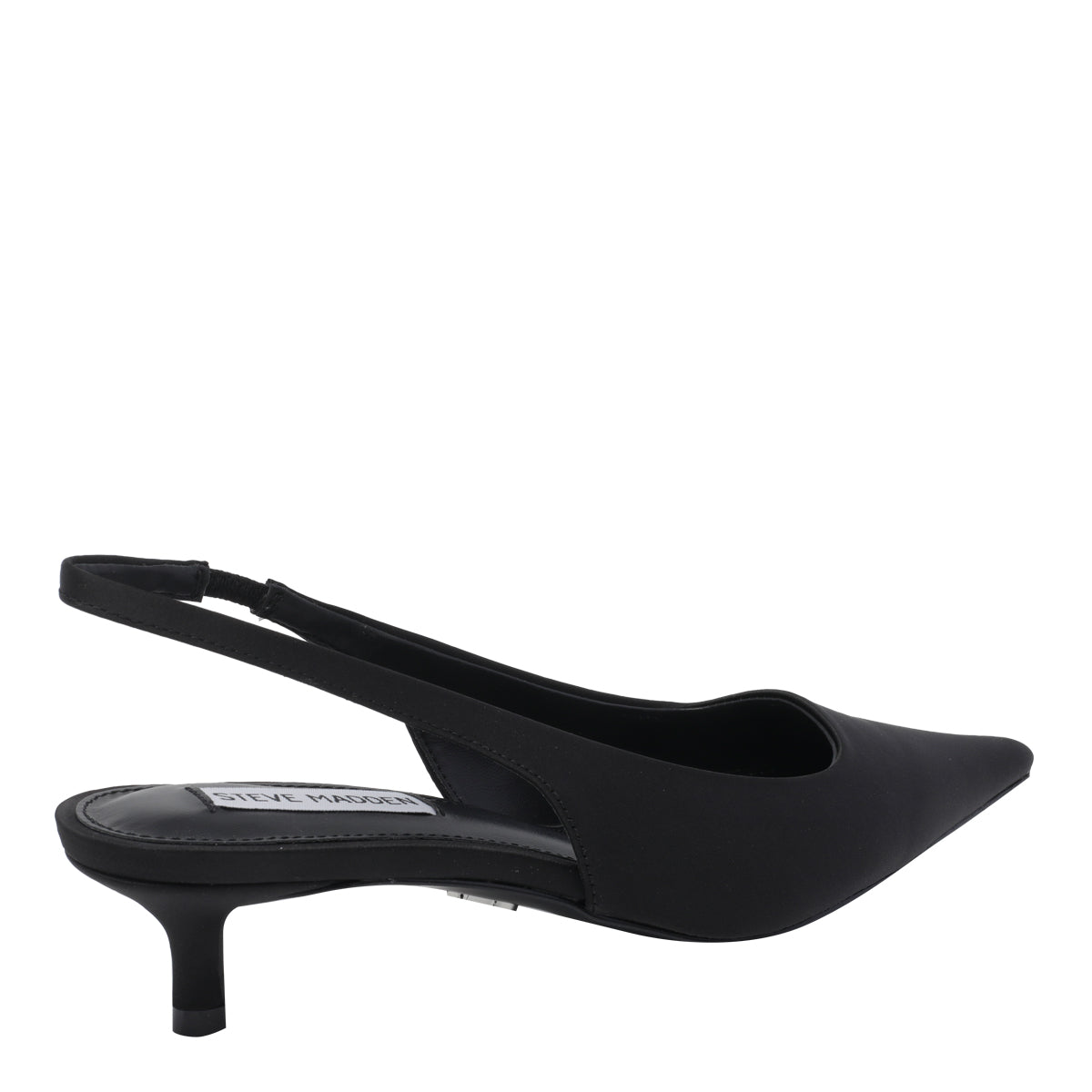 Steve Madden With Heel Black Fabric/rubber Sole