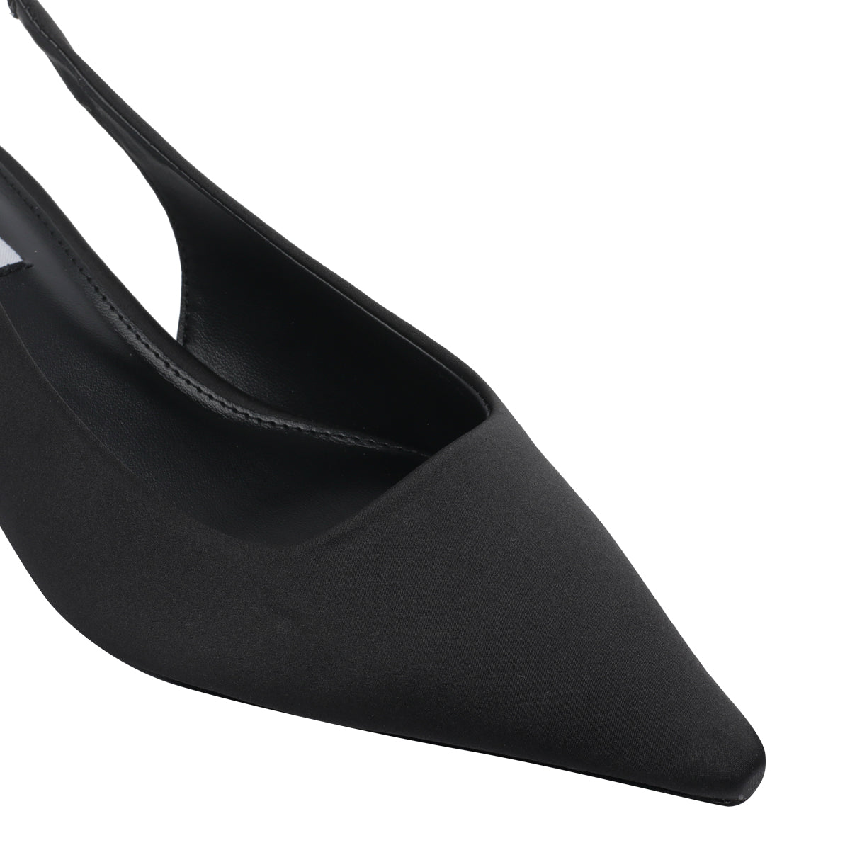 Steve Madden With Heel Black Fabric/rubber Sole