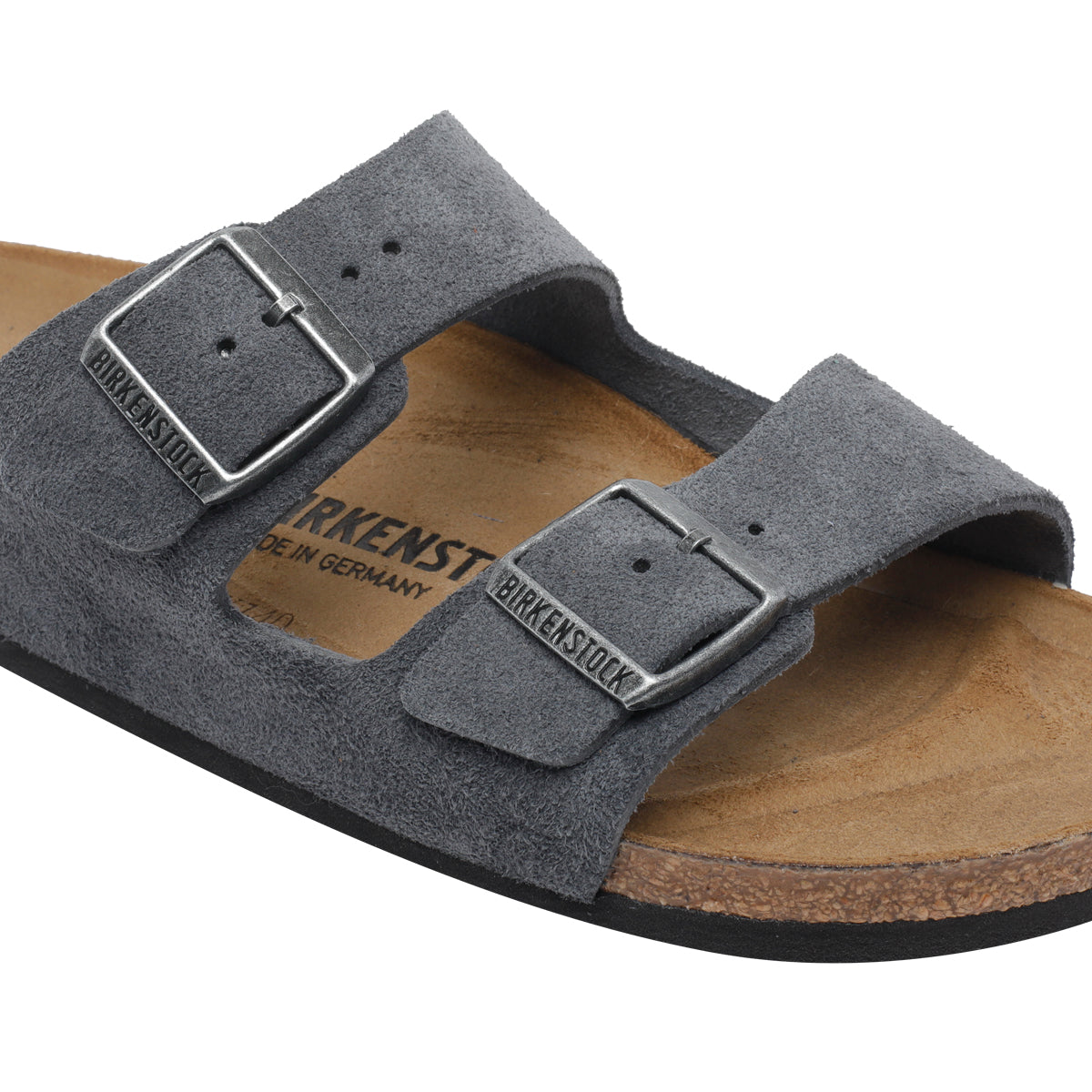 Birkenstock Sandals Grey Suede Leather/rubber Sole