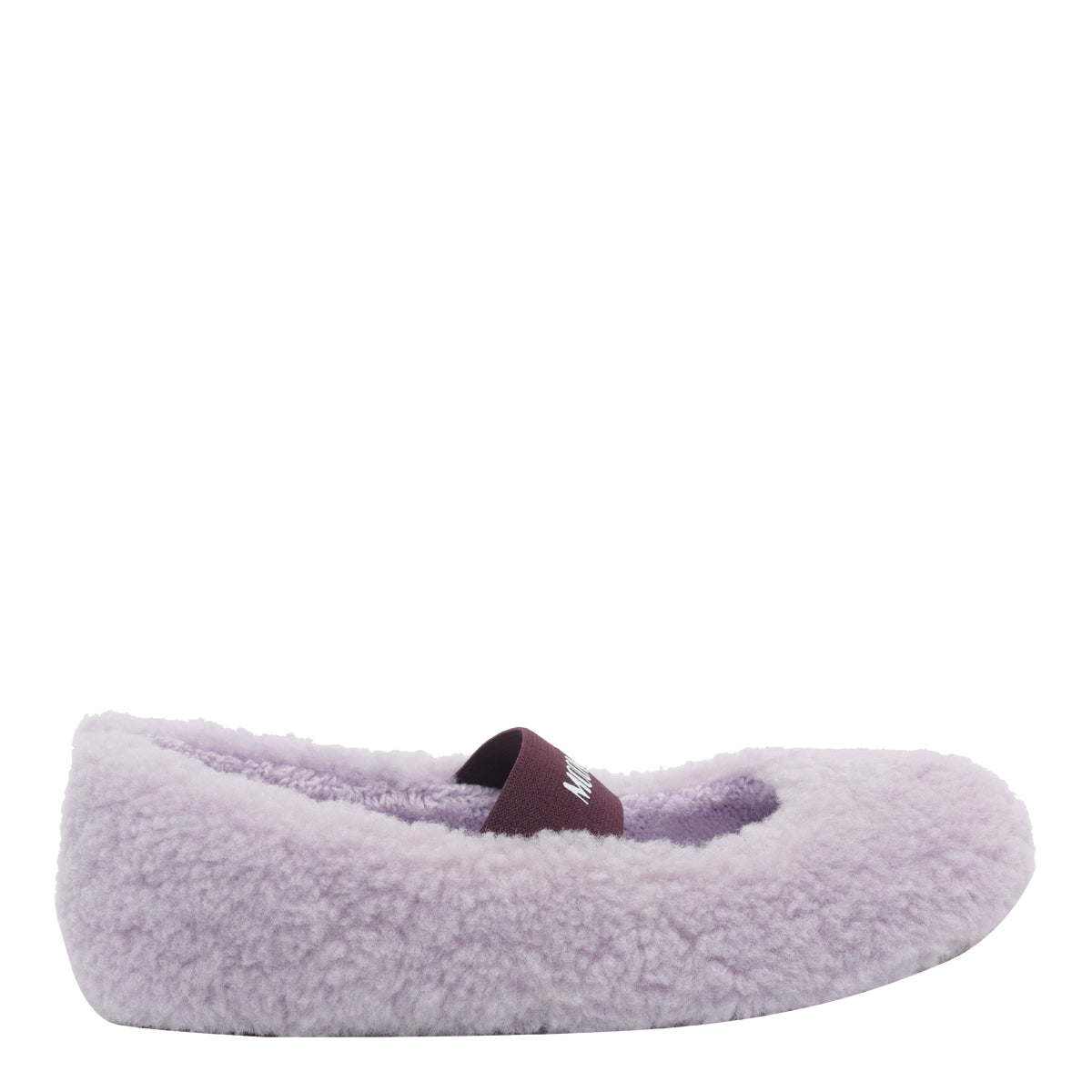 Moon Boot Flat shoes Purple Real Fur/rubber Sole