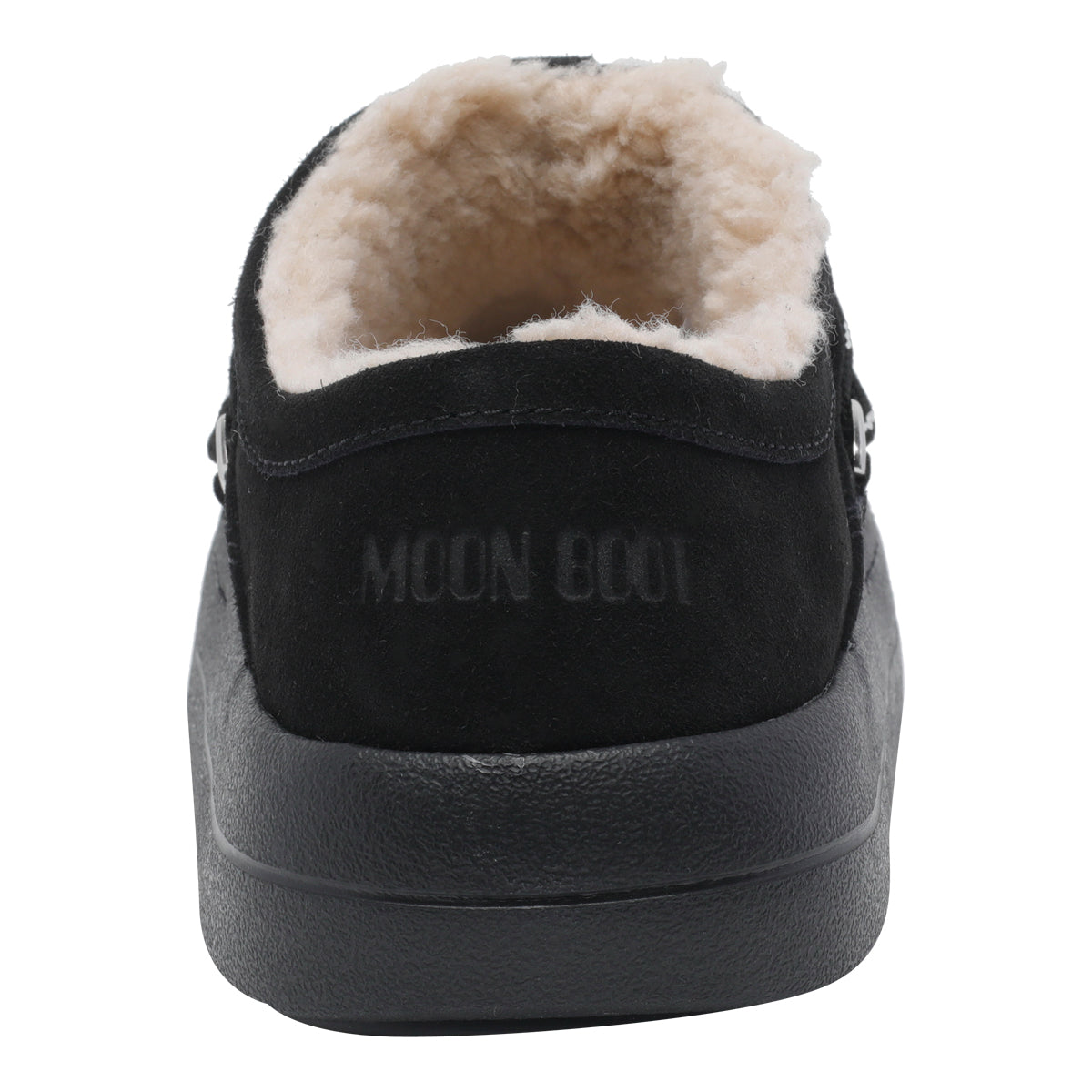 Moon Boot Sandals Black Suede Leather/rubber Sole