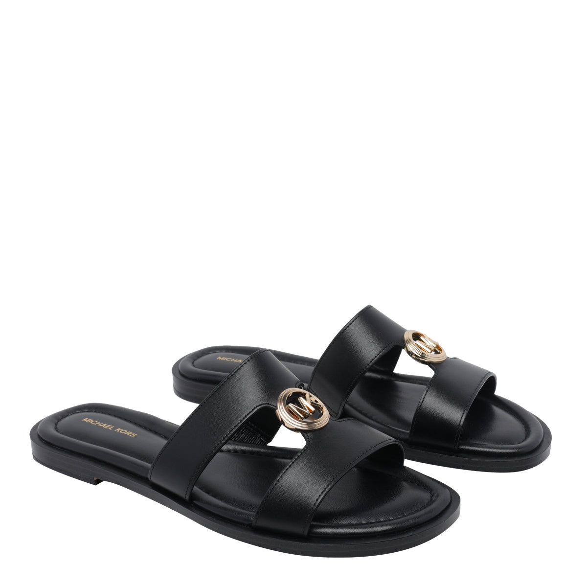 Michael Kors Sandals Black Calf Leather/rubber Sole