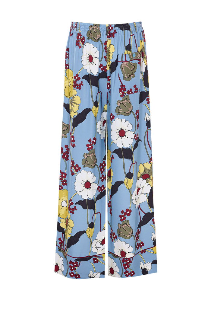 Marni Trousers Blue Viscose