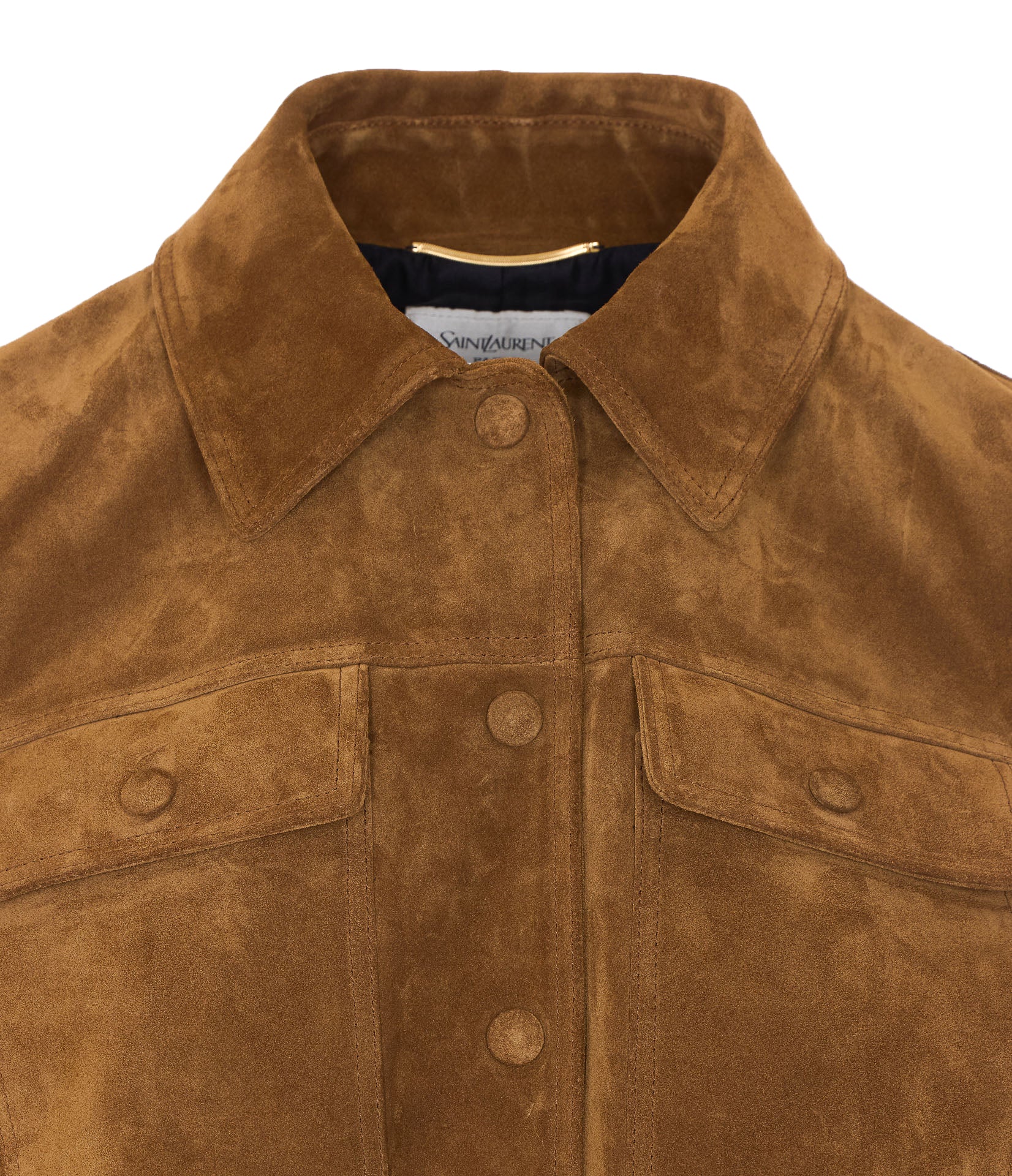 Saint Laurent Jackets Brown Calfskin