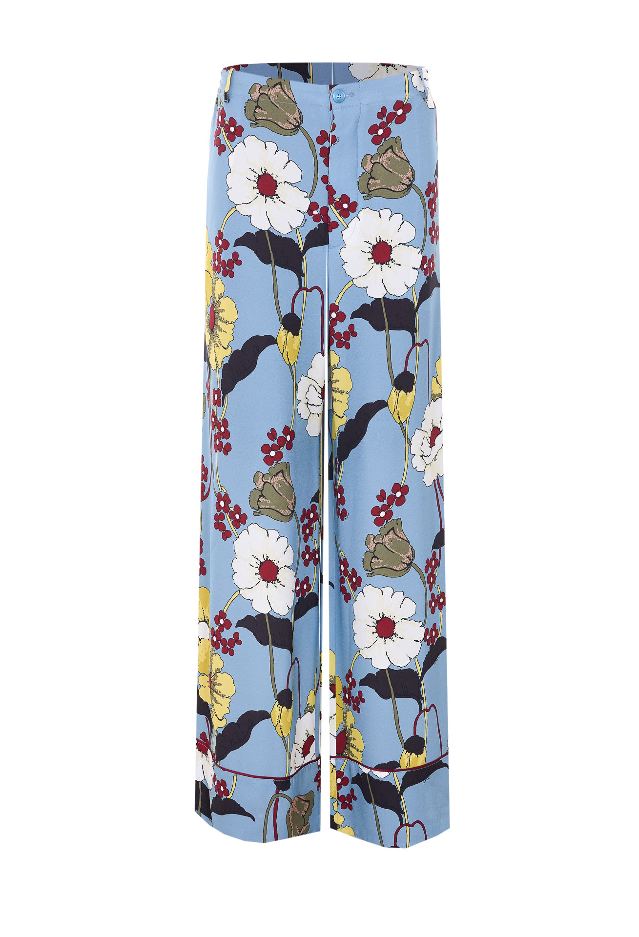 Marni Trousers Blue Viscose
