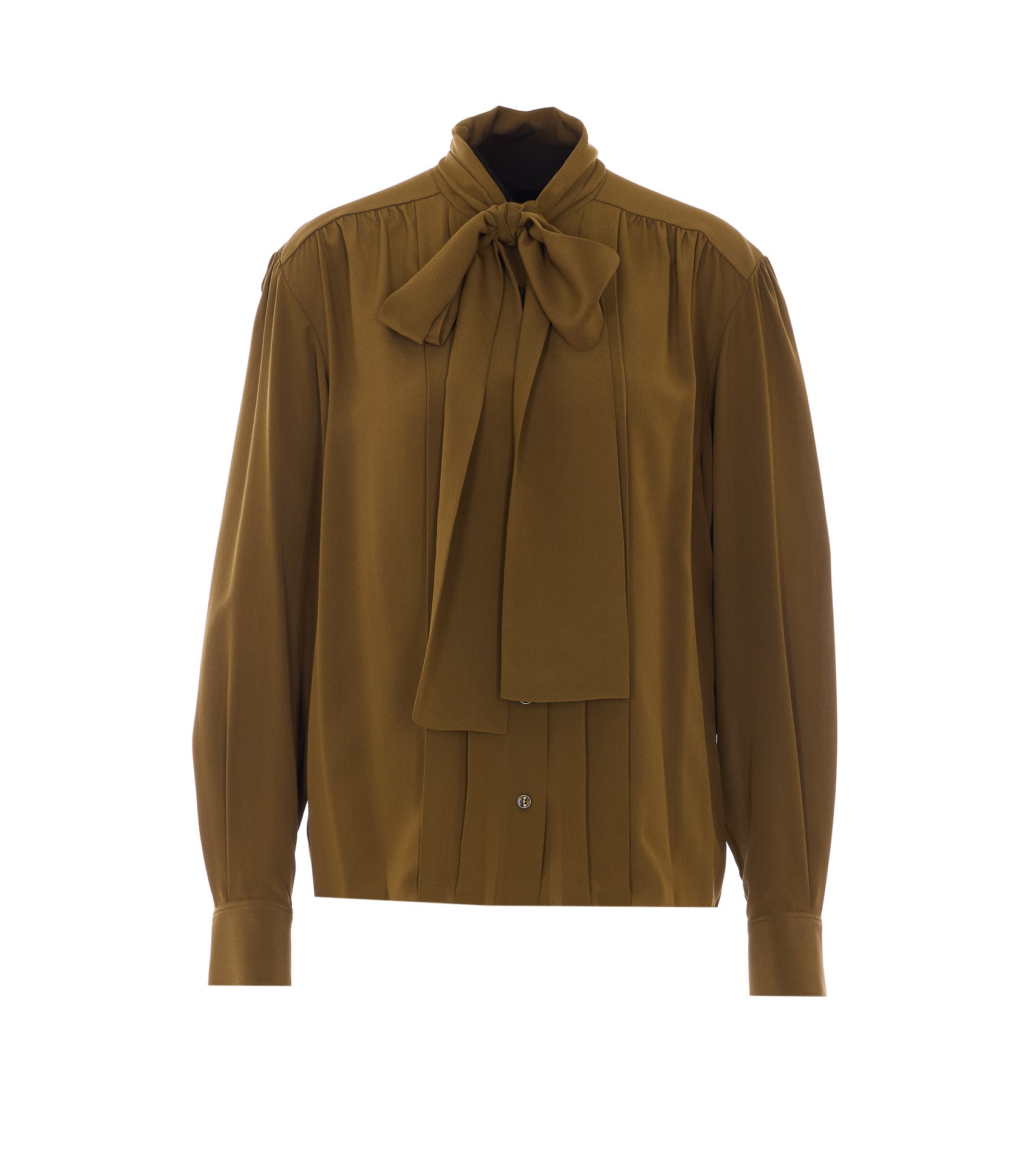 Saint Laurent Shirts Green Silk