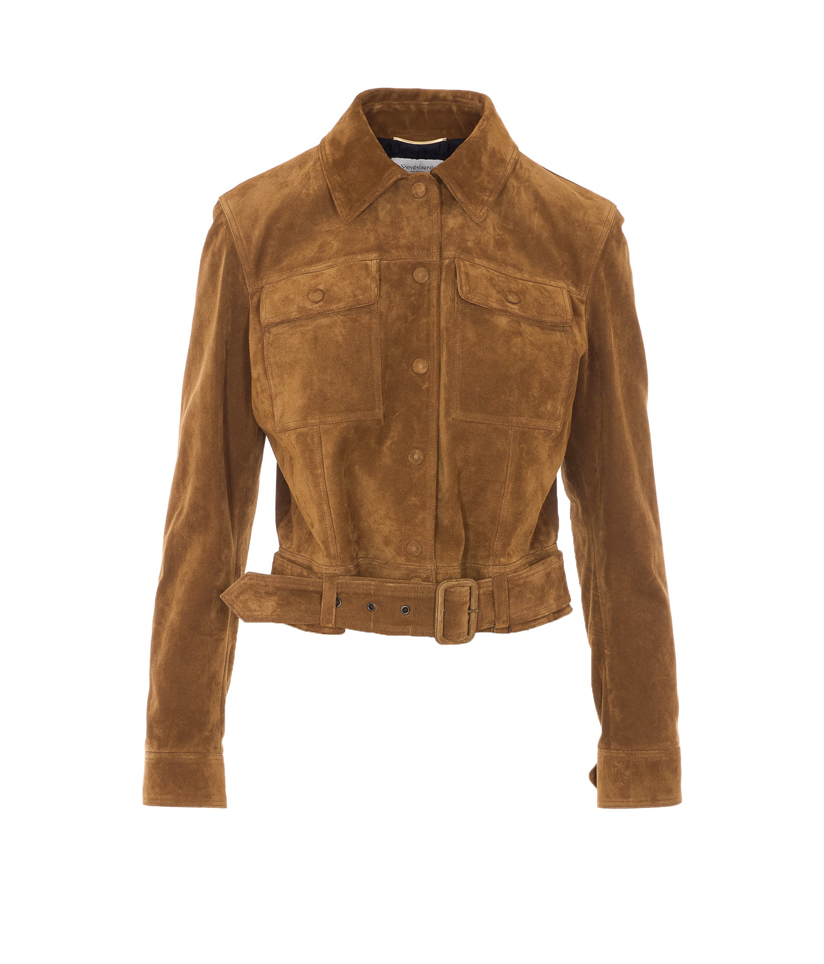 Saint Laurent Jackets Brown Calfskin