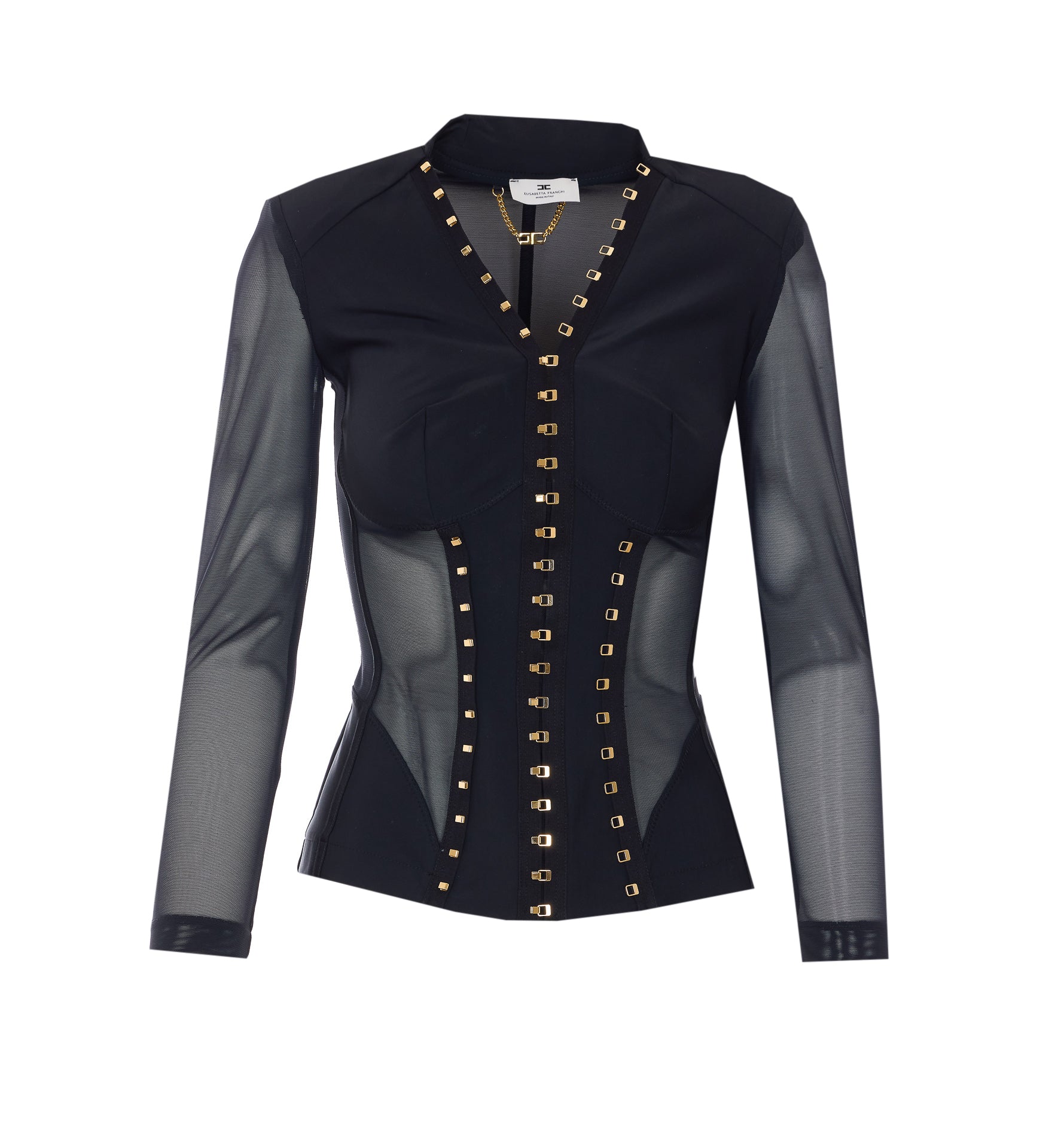 Elisabetta Franchi Jackets Black Polyamide