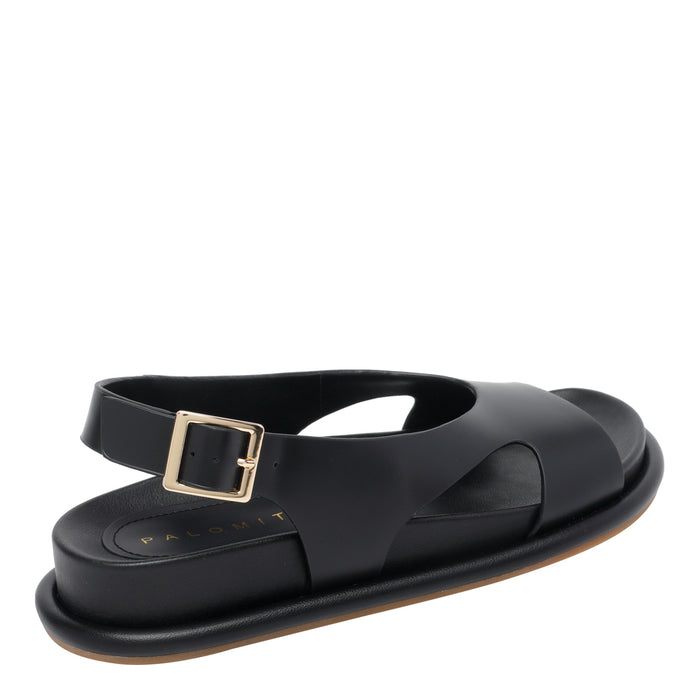Palomitas by Paloma Barcelo Sandals Black Calf Leather/rubber Sole