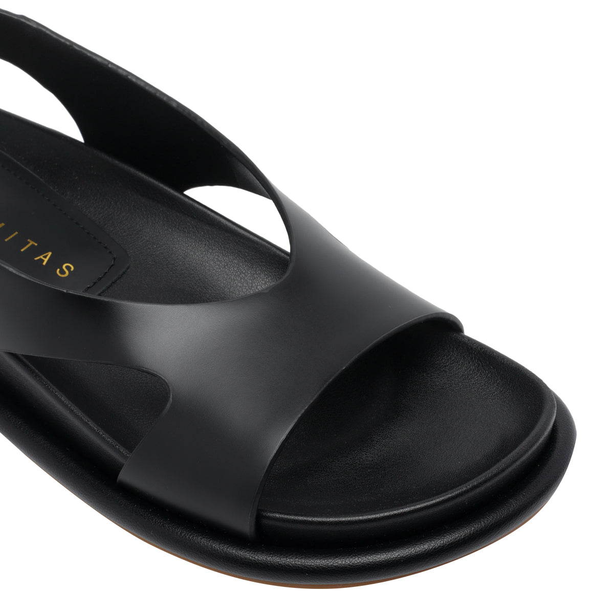 Palomitas by Paloma Barcelo Sandals Black Calf Leather/rubber Sole