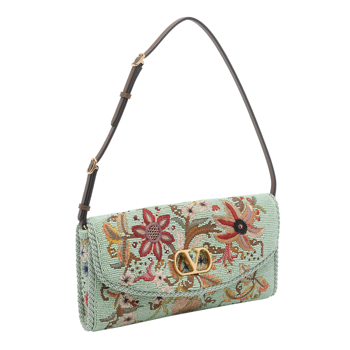 Valentino Garavani Bags Green Fabric Brass