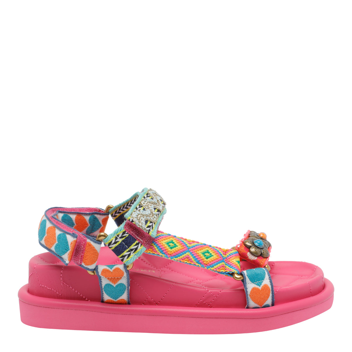 Kurt Geiger Sandals Fuchsia Fabric/rubber Sole