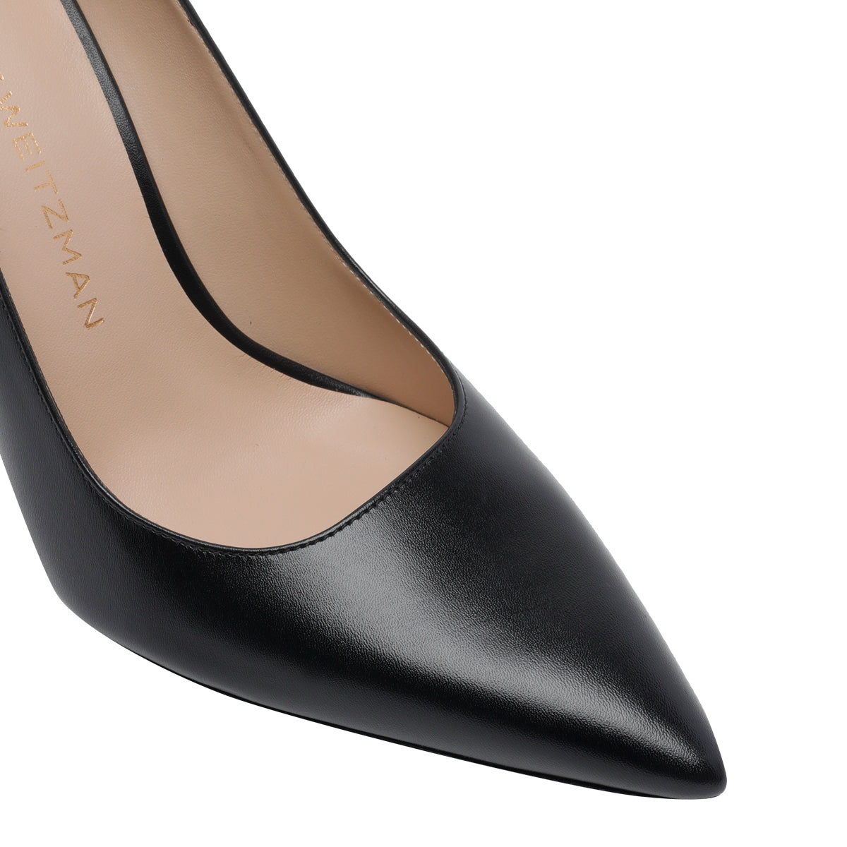 Stuart Weitzman With Heel Black Calf Leather/leather Sole