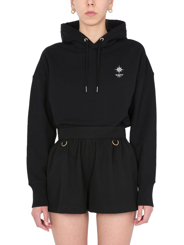 Oversize Fit Sweatshirt Black Cotton Sweatshirts