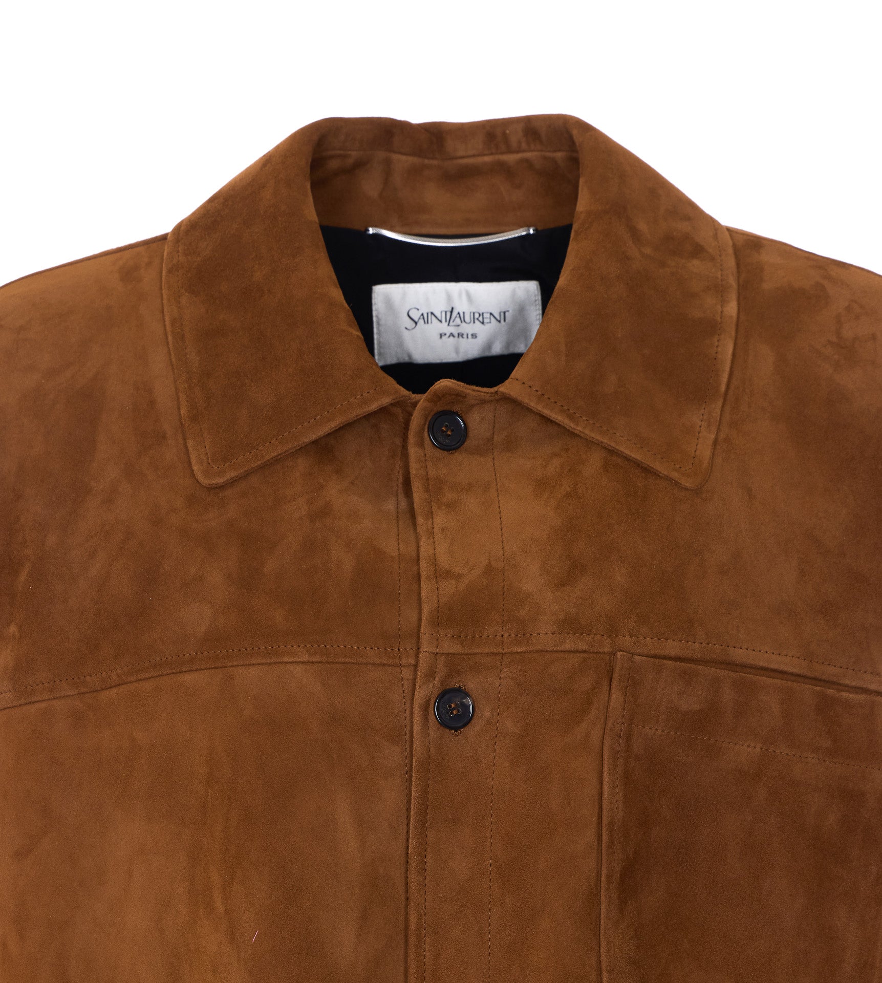 Saint Laurent Jackets Brown Lambskin