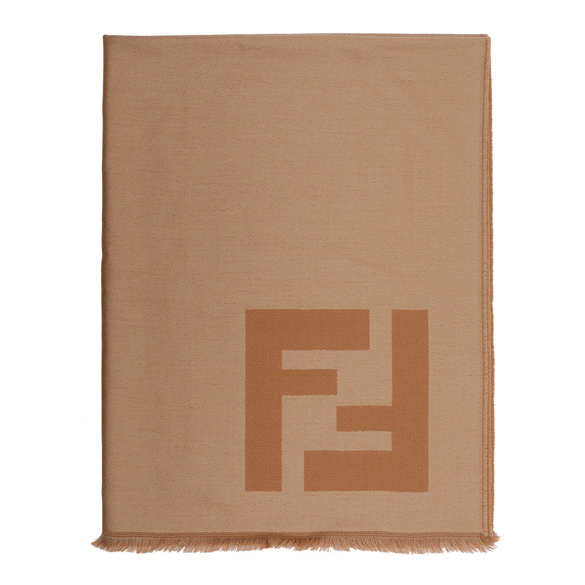 Fendi Scarfs Brown Fleece Wool