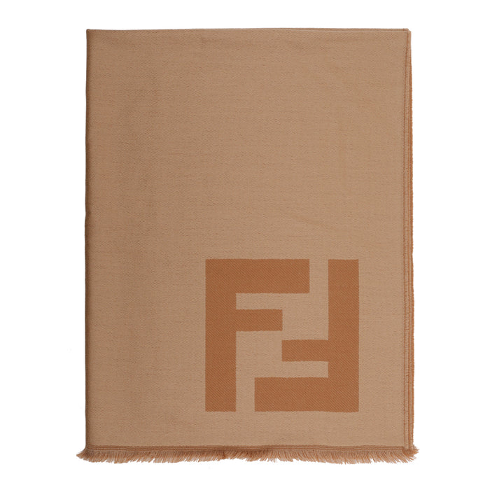 Fendi Scarfs Brown Fleece Wool