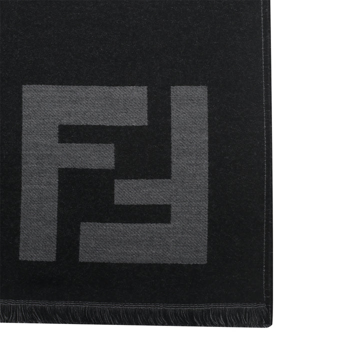 Fendi Scarfs Black Fleece Wool