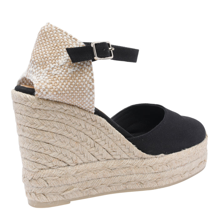 Castaner Sandals Black Fabric/rubber Sole