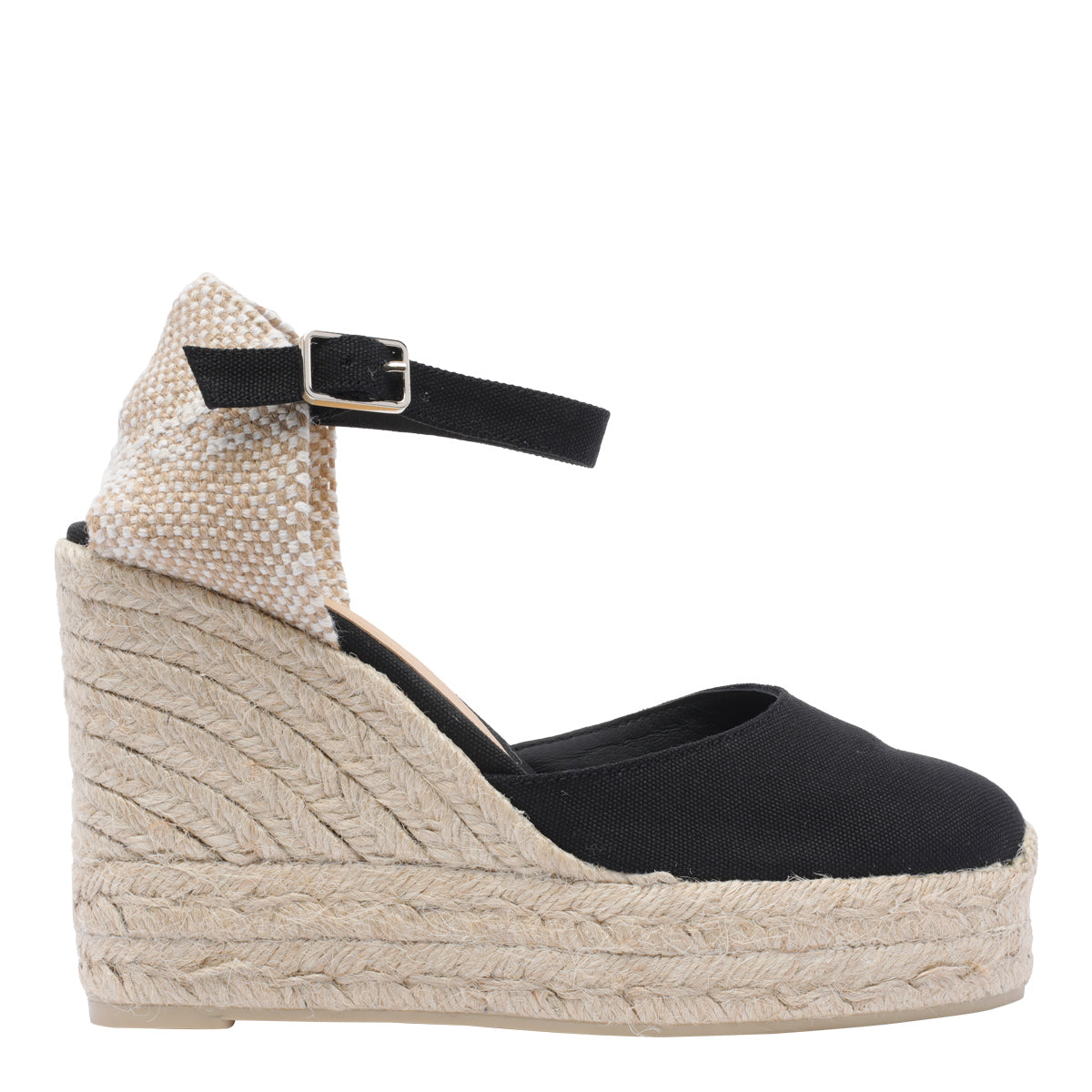 Castaner Sandals Black Fabric/rubber Sole