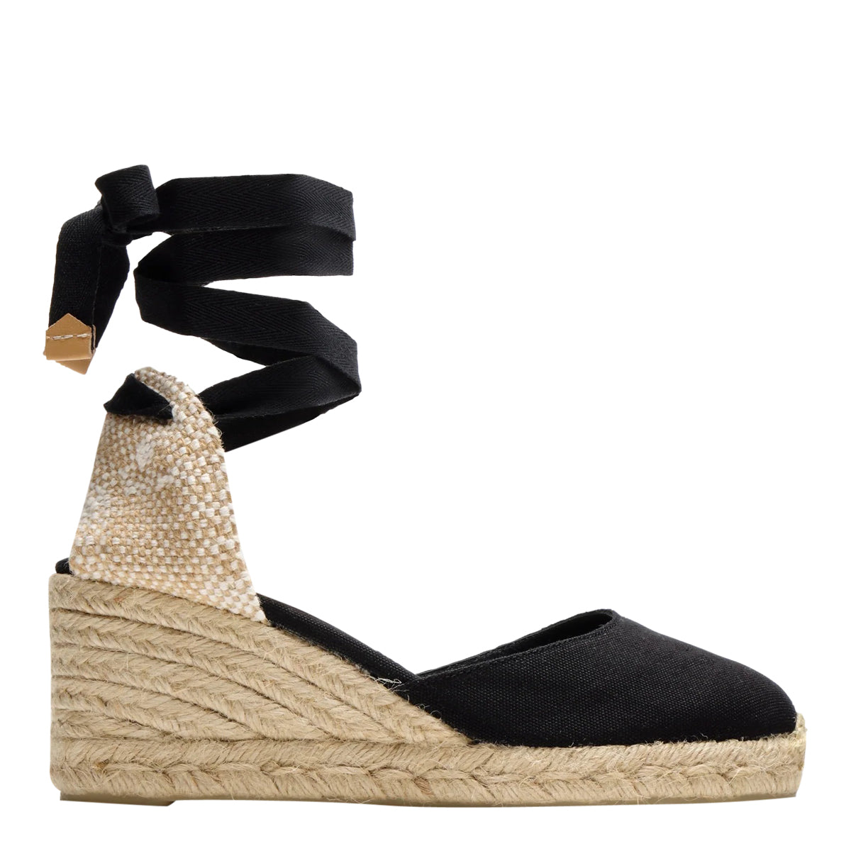 Castaner Sandals Black Fabric/rubber Sole