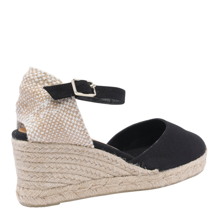 Castaner Sandals Black Fabric/rubber Sole