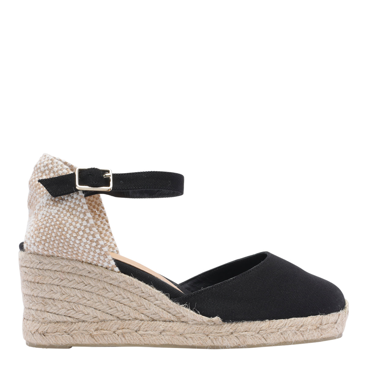 Castaner Sandals Black Fabric/rubber Sole