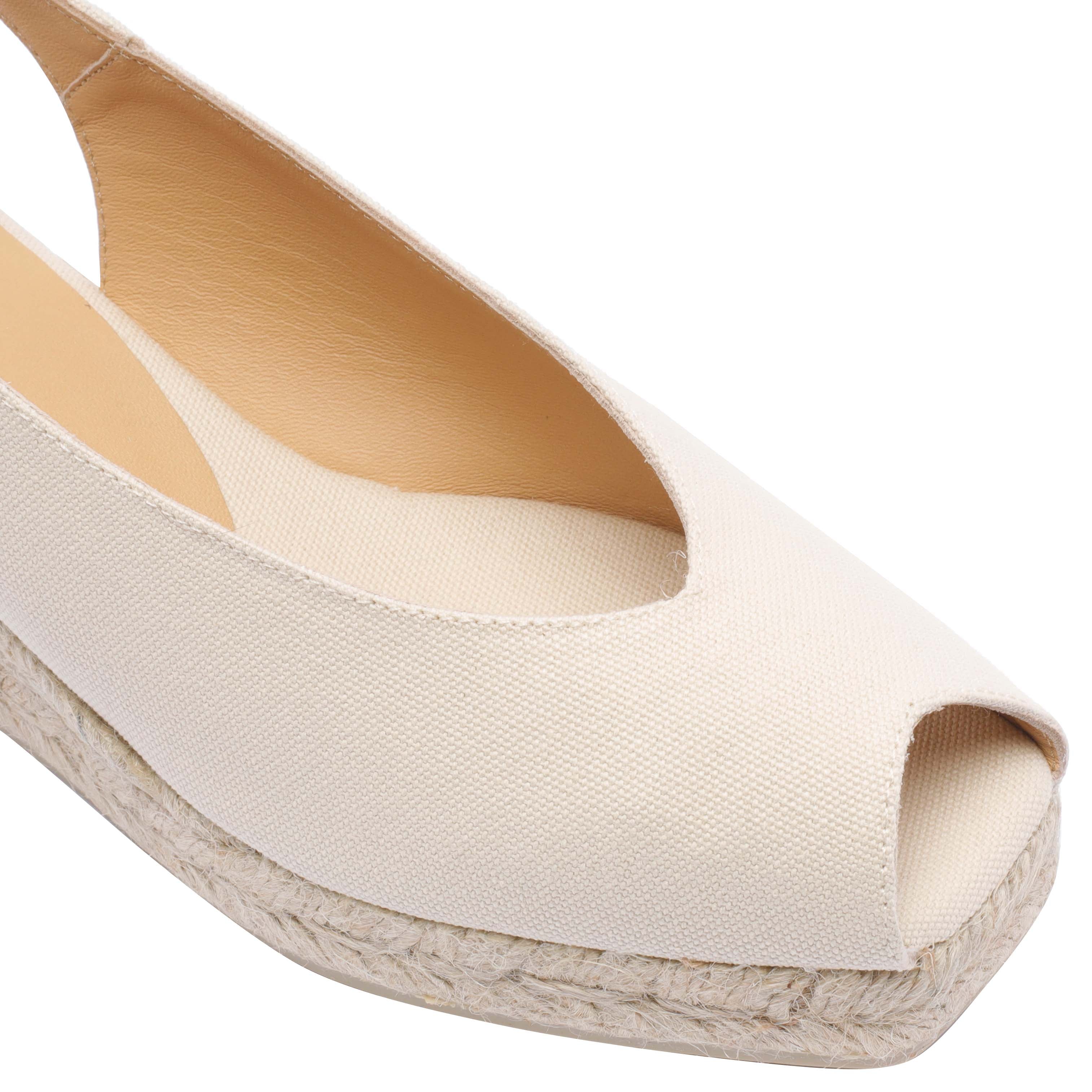 Castaner Sandals White Fabric/rubber Sole