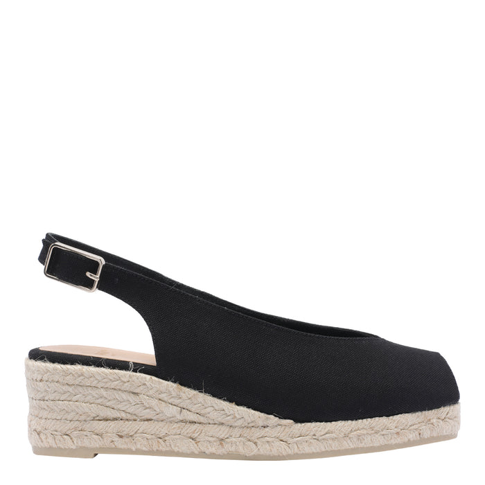 Castaner Sandals Black Fabric/rubber Sole