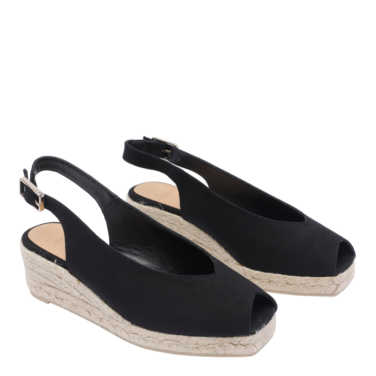 Castaner Sandals Black Fabric/rubber Sole