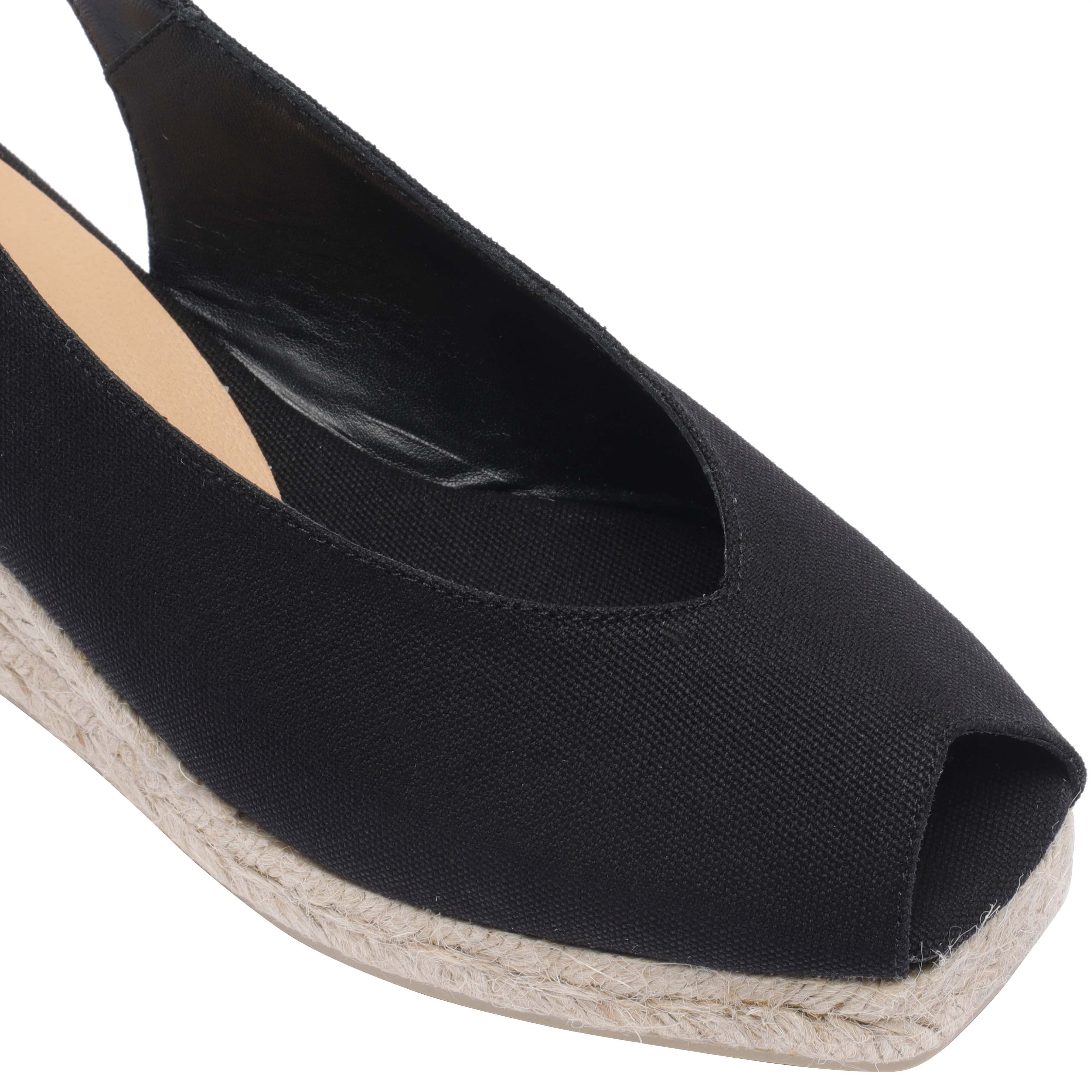 Castaner Sandals Black Fabric/rubber Sole