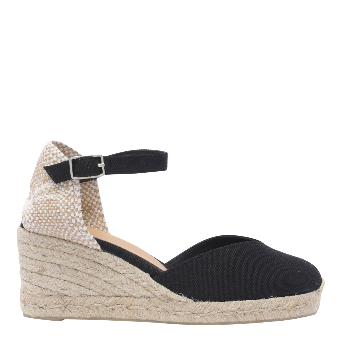 Castaner Sandals Black Fabric/rubber Sole