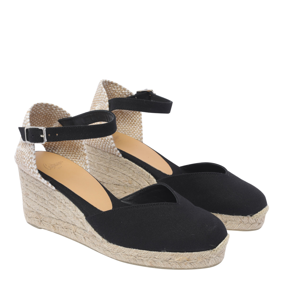 Castaner Sandals Black Fabric/rubber Sole