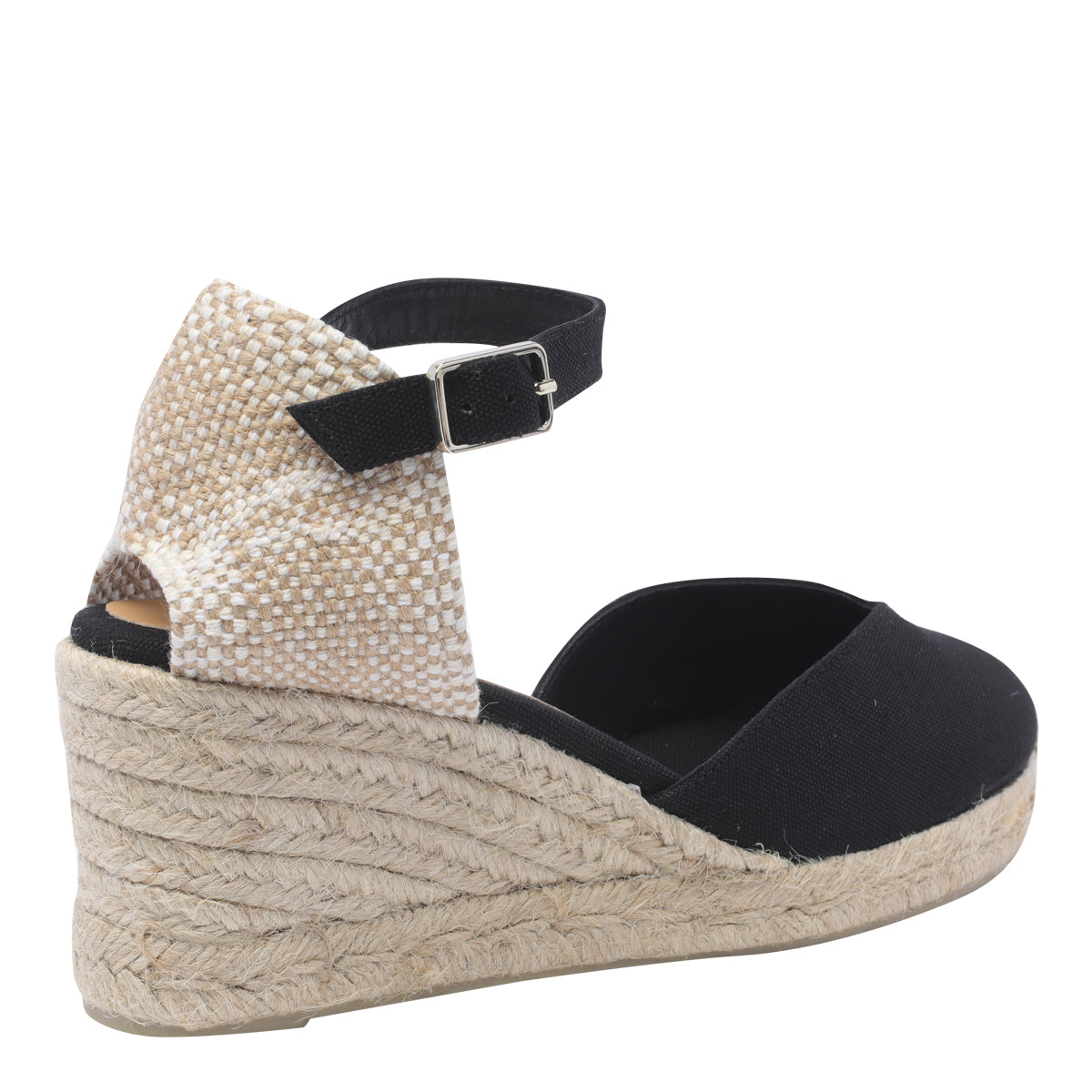 Castaner Sandals Black Fabric/rubber Sole