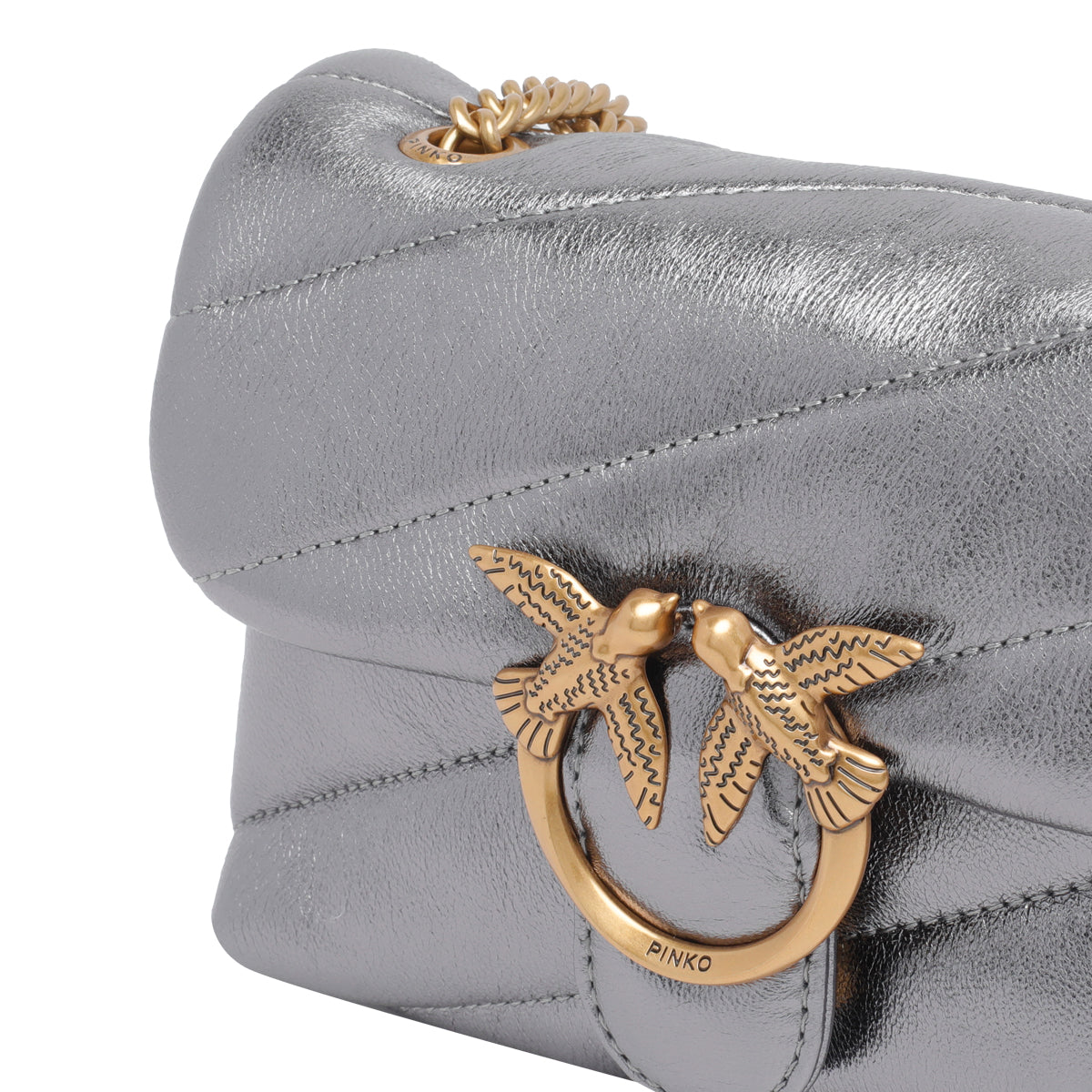 Pinko Bags Silver Sheep Leather
