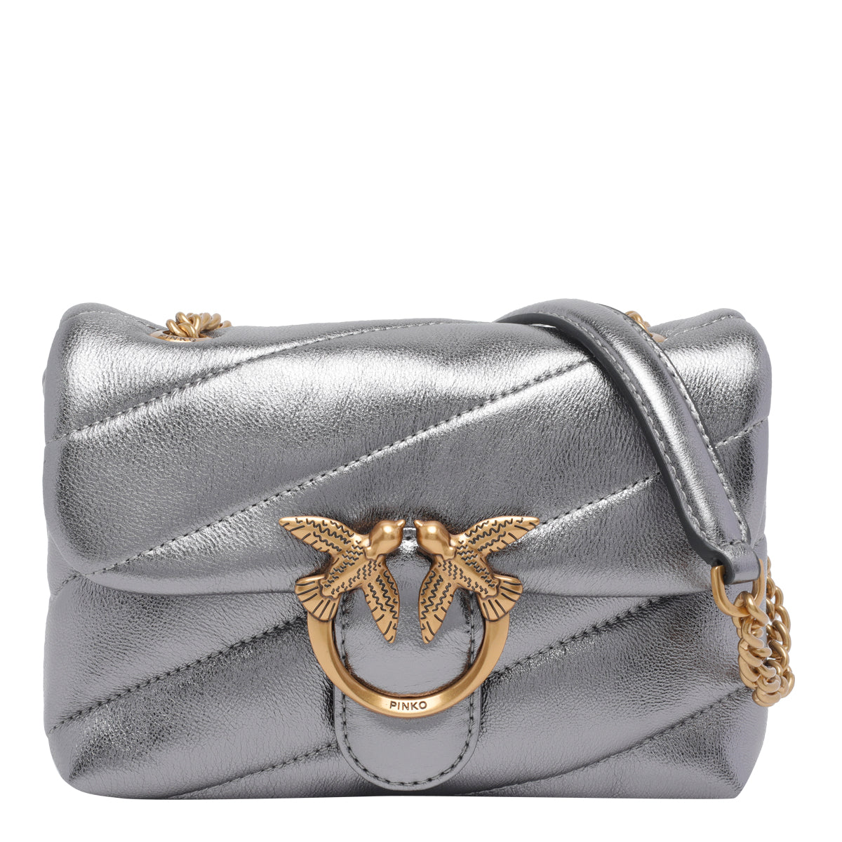 Pinko Bags Silver Sheep Leather