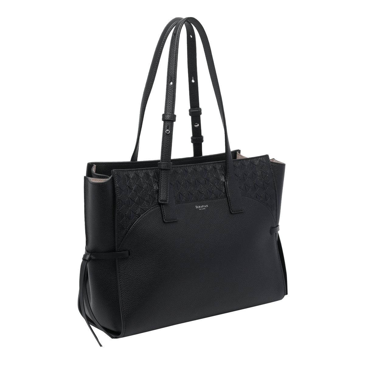 Serapian Bags Black Calf Leather