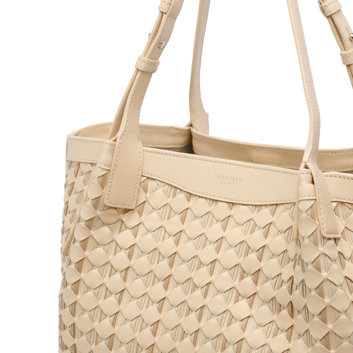 Serapian Bags Beige Lamb And Calf Leather